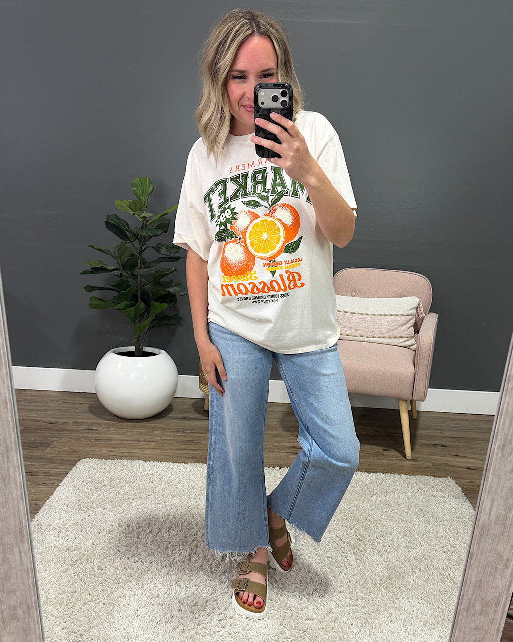 Camiseta Farmer's Market Blossom - Marfil