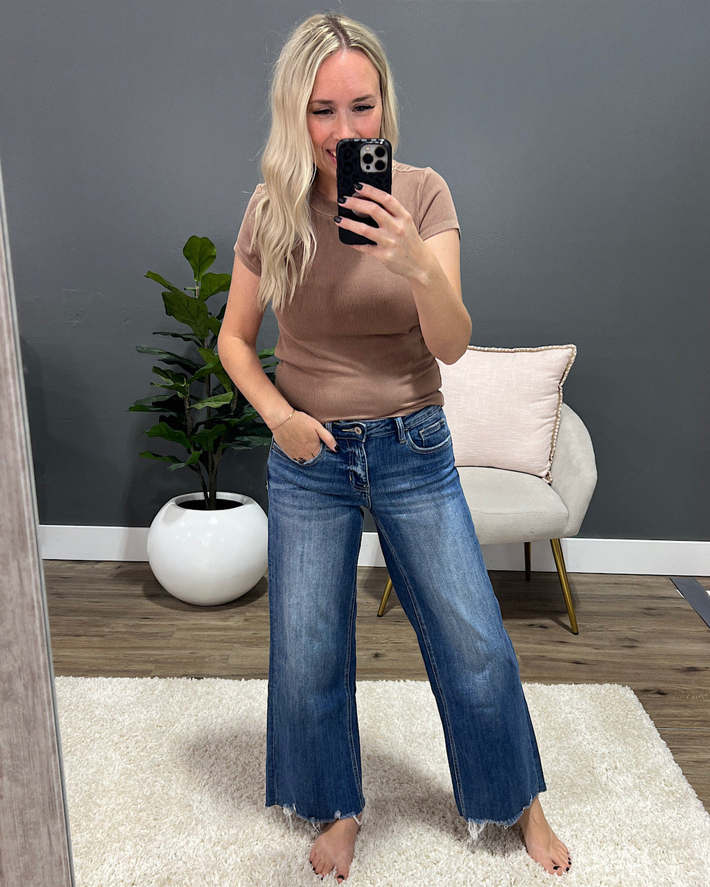 Jeans de pierna ancha y sin desgaste What If de Lovervet