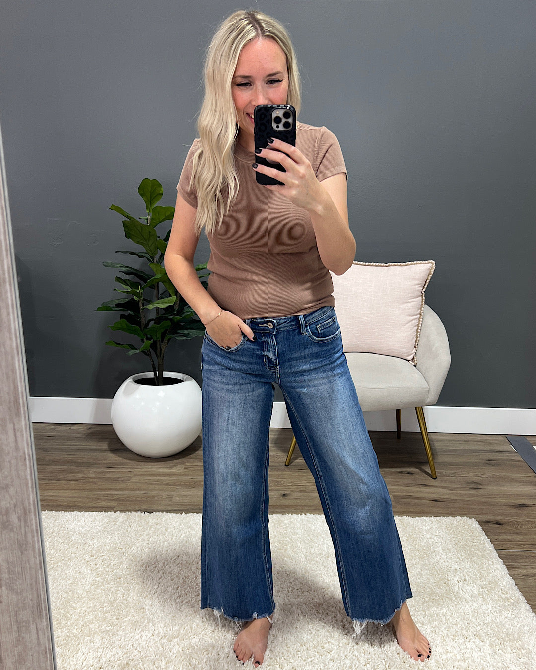 Jeans de pierna ancha y sin desgaste What If de Lovervet