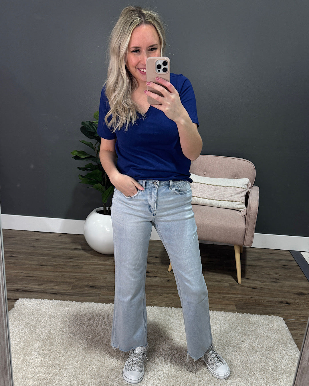 Vervet I'm In Jeans de pierna ancha y corte ajustado sin efecto desgastado