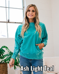 Sudadera cuello redondo Girlfriend - Gris azulado claro VENTA FINAL