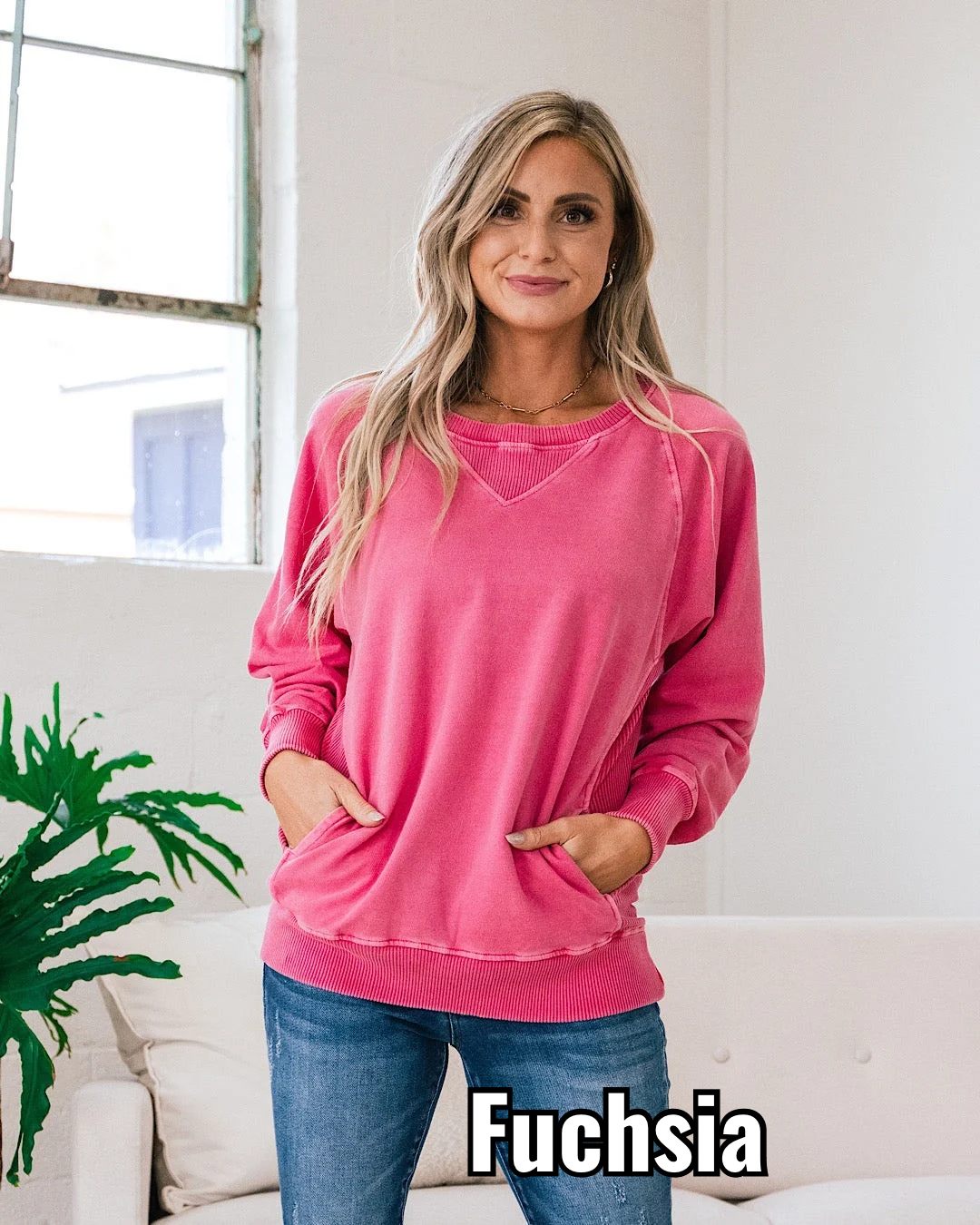 Sudadera Girlfriend - Fucsia VENTA FINAL