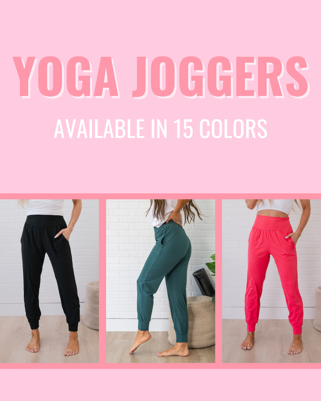 Joggers de yoga - ¡Opciones de color disponibles!