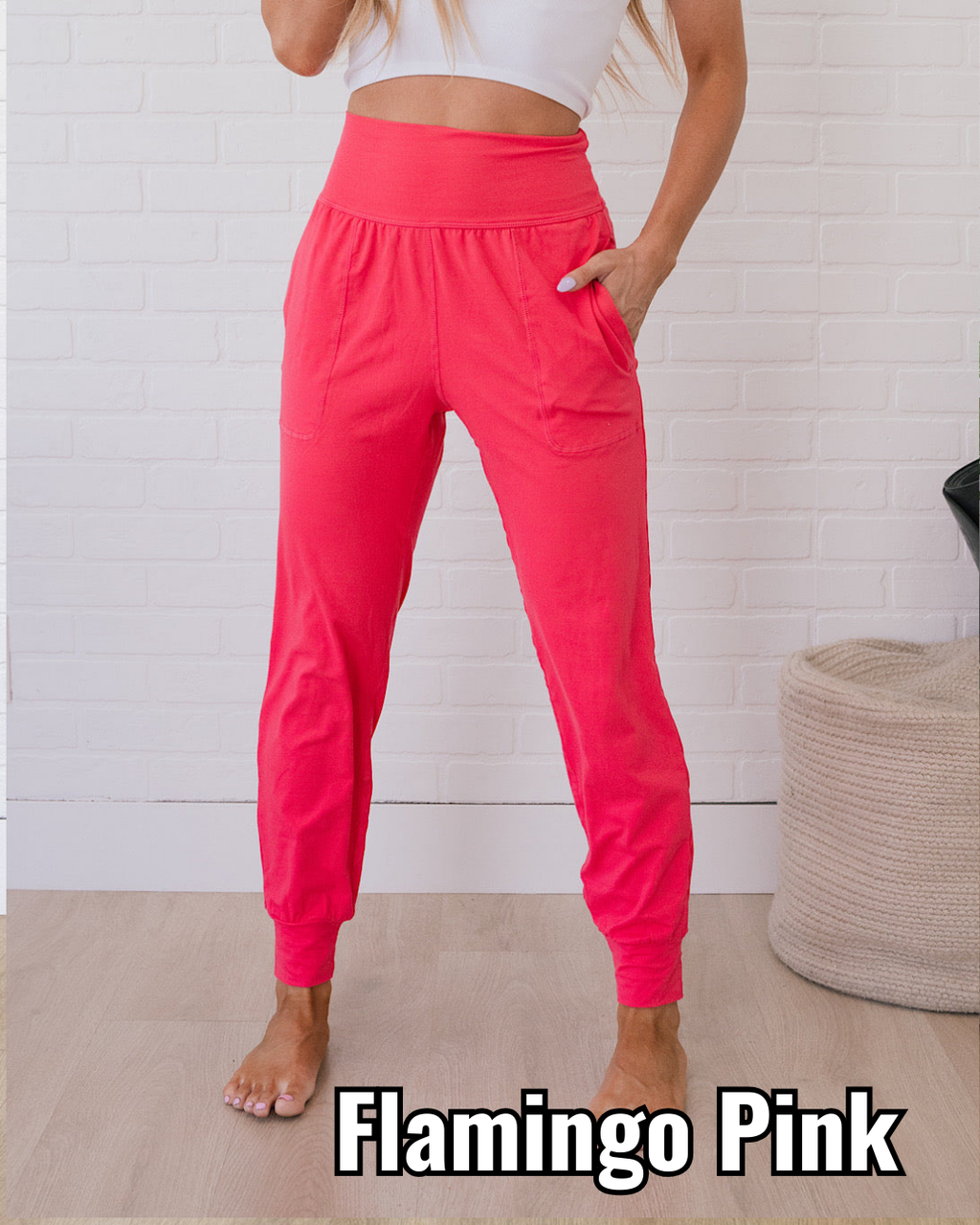 Pantalones de yoga - Rosa flamenco