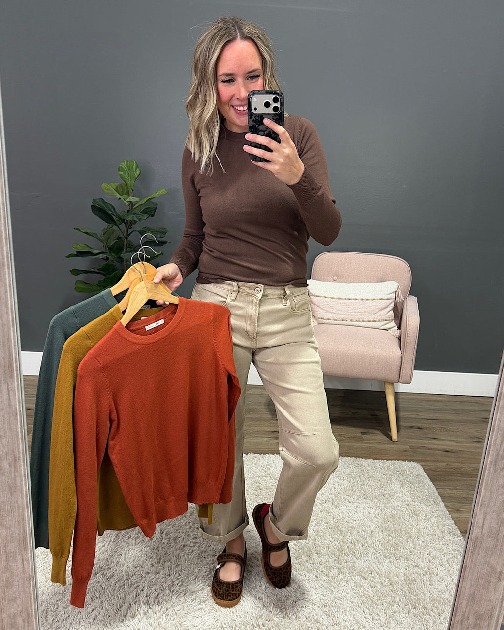 ¡NUEVO! Suéter de punto fino Eleanor - Color óxido