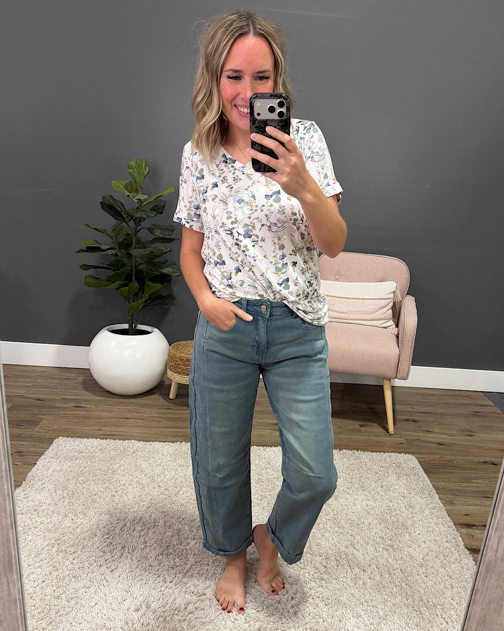¡NUEVO! Top con cuello en V Sophie - Olive Meadows