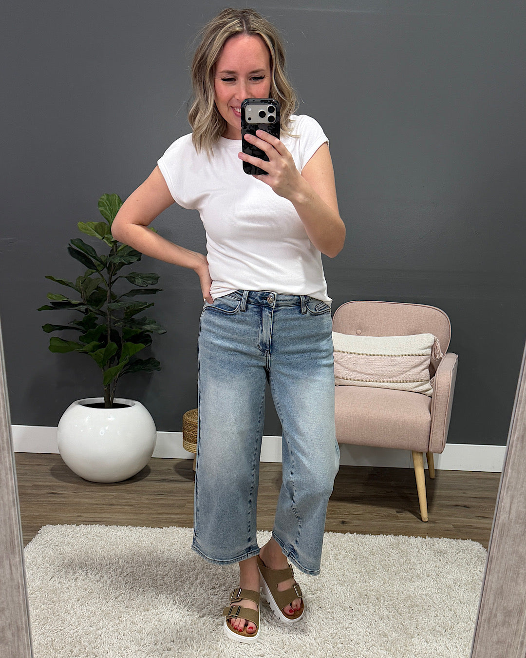 Jeans tipo culotte de pierna ancha Gretchen de Judy Blue