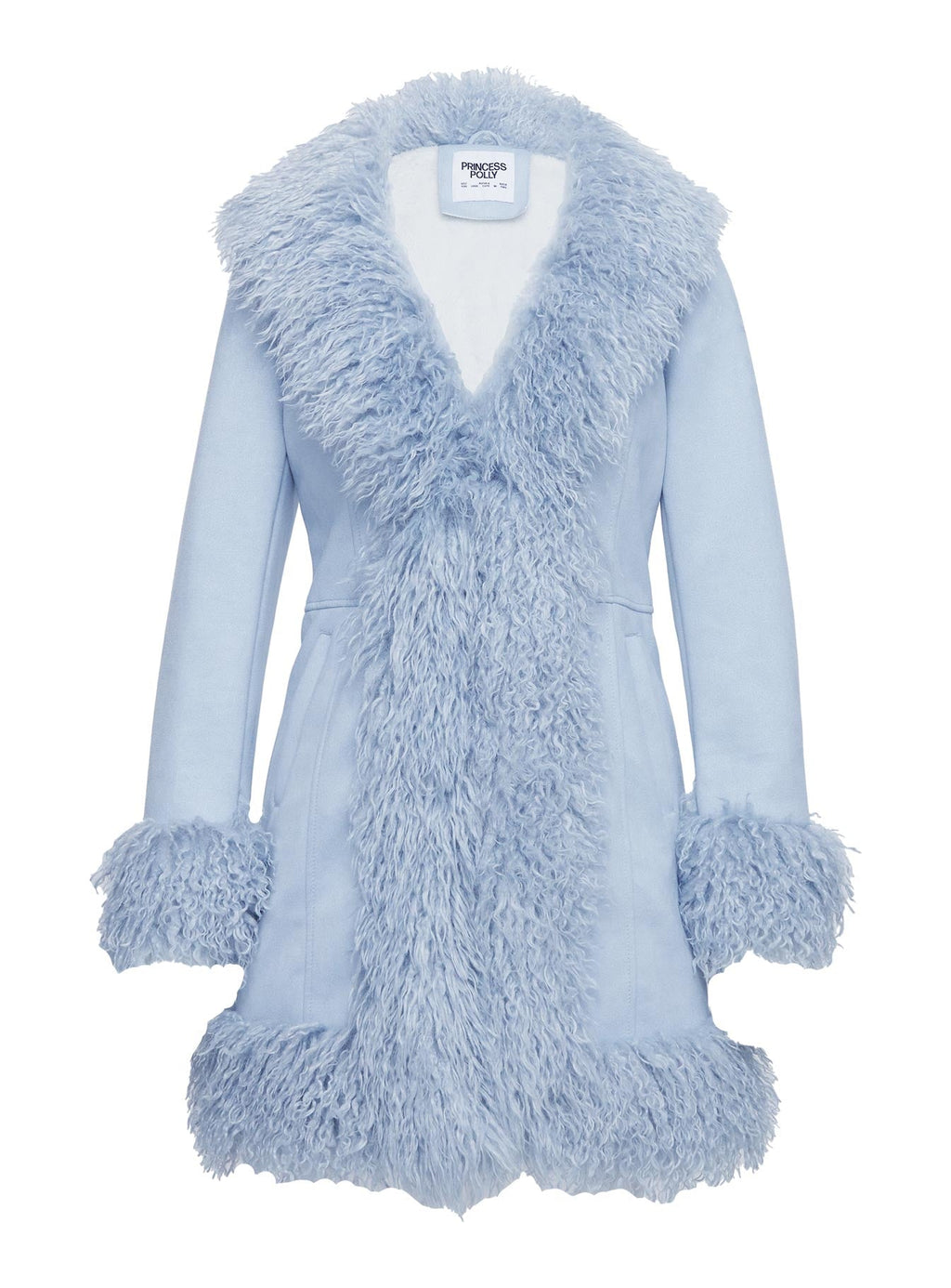 Chaqueta Josefina con detalle de piel sintética azul