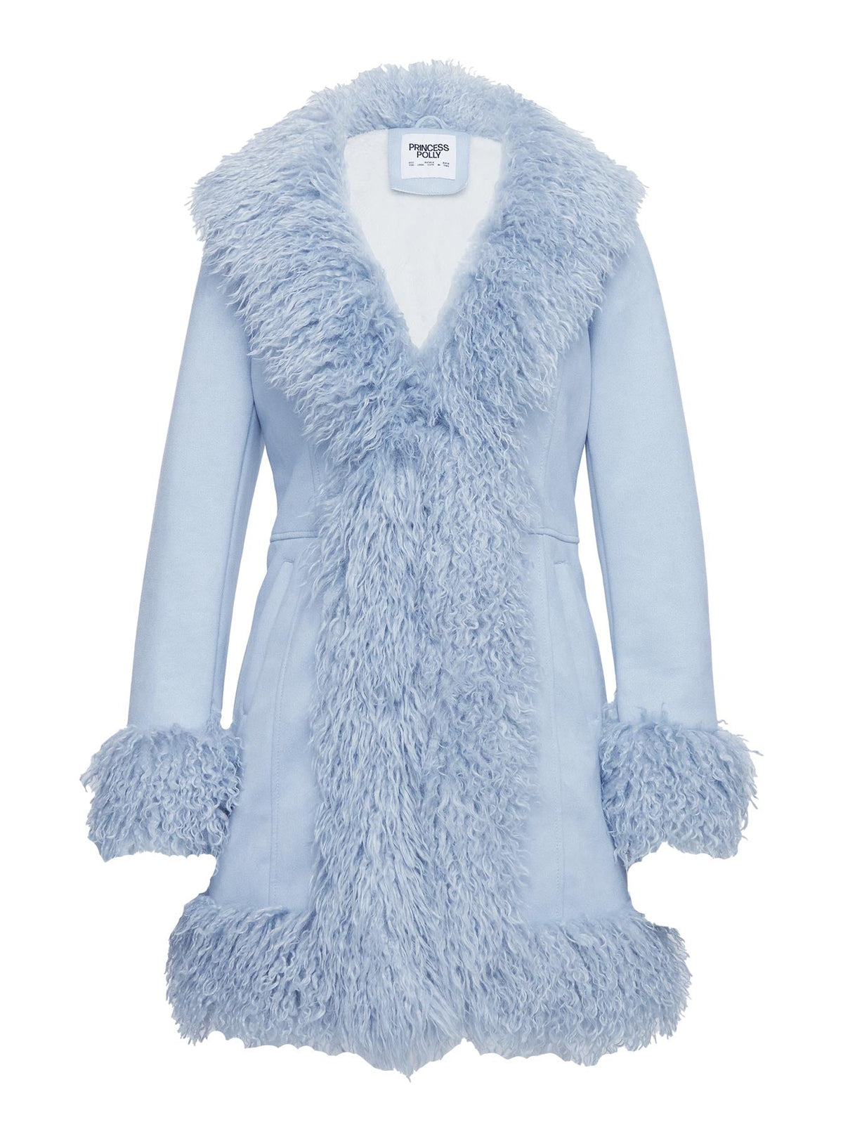 Chaqueta Josefina con detalle de piel sintética azul