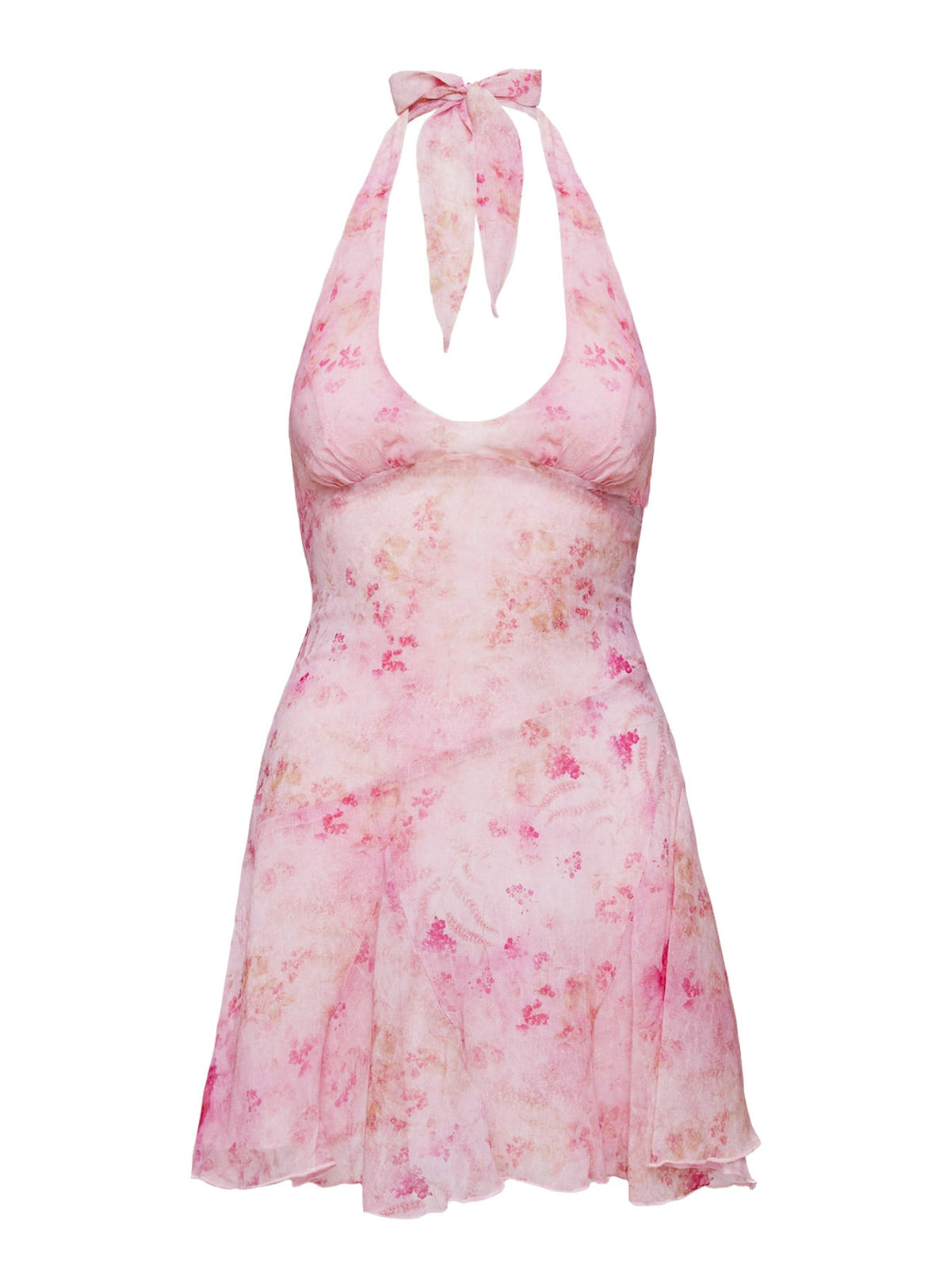 Minivestido halter Valorie rosa
