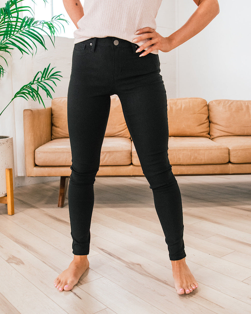 Jeans ajustados súper elásticos - Negro